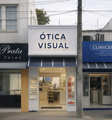 Fachada da Ótica Visual em Paranaguá